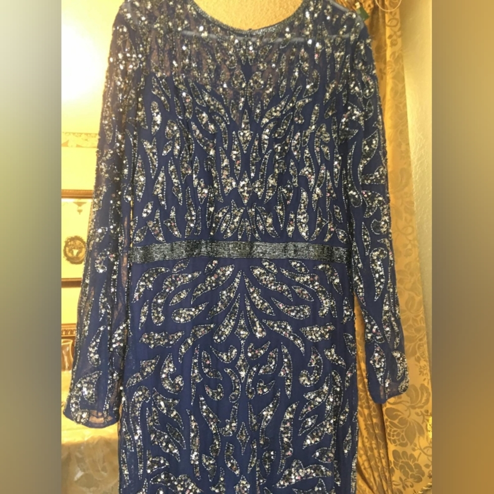 NEW LONG SLEEVE MAC DUGGAL MERMAID GOWN. SZ 18W